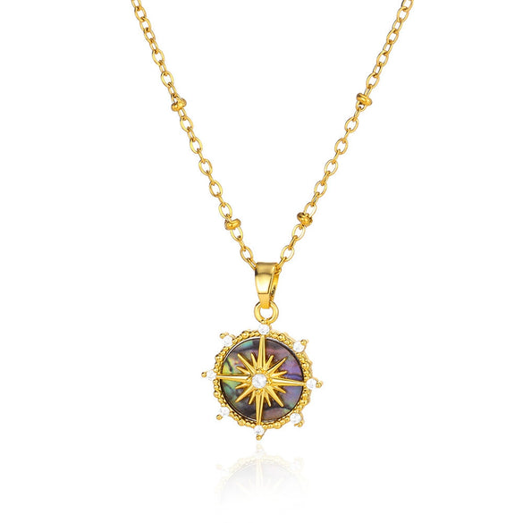 Wholesale Necklace Titanium Steel Copper Imitation Pearl Heart Shape Electroplating Light Luxury Style