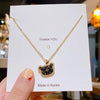 Wholesale Necklace Titanium Steel Copper Light Luxury Geometric Style With Diamond Treatment And Black Bear Crown Star Moon Elements Pendant Cross Chain For Women