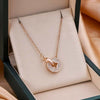 Wholesale Necklace Titanium Steel Copper Micropaved Geometric O Chain Electroplating Women Style
