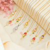 Wholesale Necklace Titanium Steel Copper Real Gold Plated Sweet Rose Pattern Chain For Women