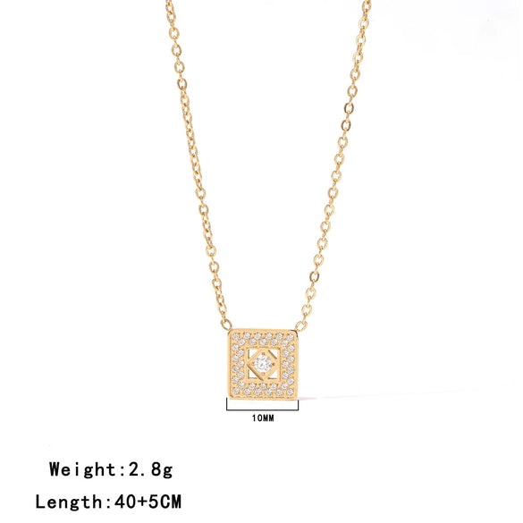 Wholesale Necklace Titanium Steel Geometric Electroplating