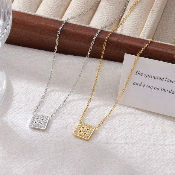 Wholesale Necklace Titanium Steel Geometric Electroplating