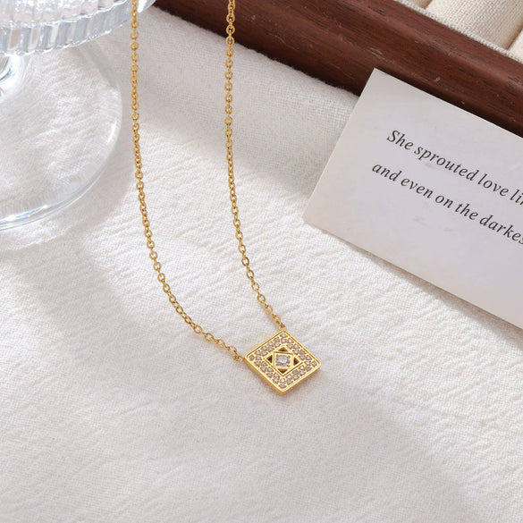 Wholesale Necklace Titanium Steel Geometric Electroplating
