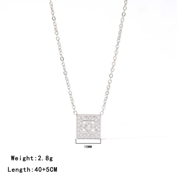 Wholesale Necklace Titanium Steel Geometric Electroplating