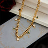 Wholesale Necklace Titanium Steel Geometric Fivepointed Star Pendant Electroplated Chain