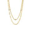 Wholesale Necklace Titanium Steel Geometric Hiphop Punk Doublelayer Electroplated