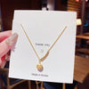 Wholesale Necklace Titanium Steel Geometric Inlaid Zircon Light Luxury Women's Cross Chain