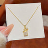 Wholesale Necklace Titanium Steel Geometric Inlaid Zircon Light Luxury Women's Cross Chain