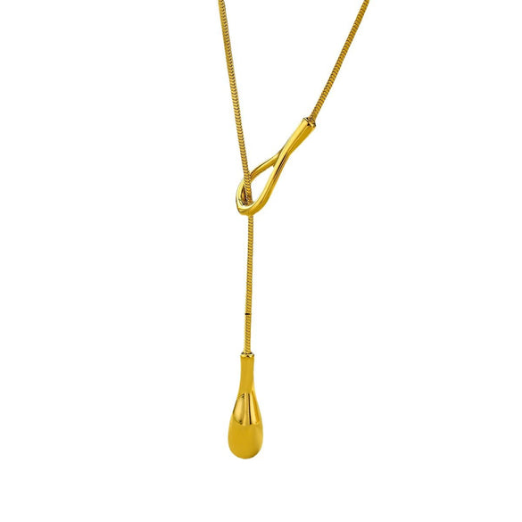 Wholesale Necklace Titanium Steel Geometric 18K Gold Plated Pendant For Women