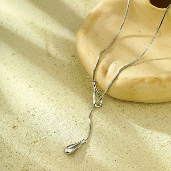 Wholesale Necklace Titanium Steel Geometric 18K Gold Plated Pendant For Women