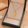 Wholesale Necklace Titanium Steel Geometric Mixed Gemstone Inlaid Electroplating O Chain For Women