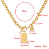 Wholesale Necklace Titanium Steel Geometric O Word Chain Electroplating Hiphop Style