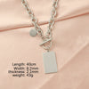 Wholesale Necklace Titanium Steel Geometric O Word Chain Electroplating Hiphop Style