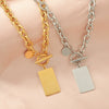 Wholesale Necklace Titanium Steel Geometric O Word Chain Electroplating Hiphop Style