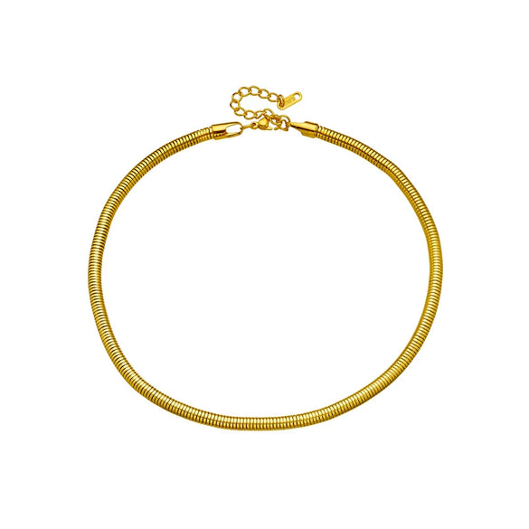 Wholesale Necklace Titanium Steel Geometric Pattern Electroplating Round Chain For Women