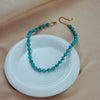 Wholesale Necklace Titanium Steel Geometric Pattern Woven Beaded Retro Electroplated