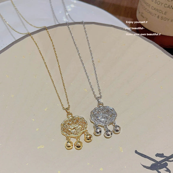 Wholesale Necklace Titanium Steel Geometric Pendant Electroplating Mixed Gemstone Setting For Women