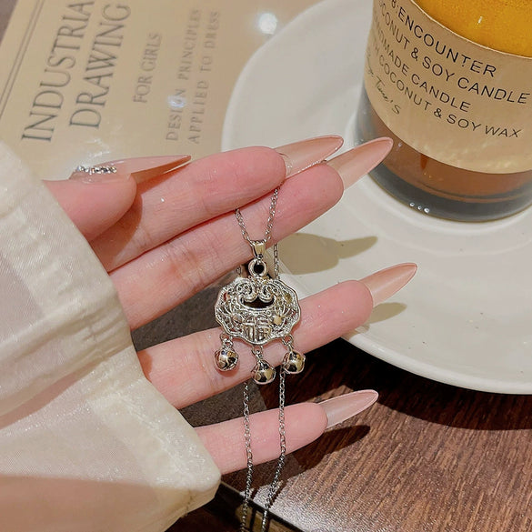Wholesale Necklace Titanium Steel Geometric Pendant Electroplating Mixed Gemstone Setting For Women