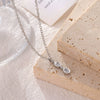 Wholesale Necklace Titanium Steel Geometric Pendant Electroplating O Word Chain For Women