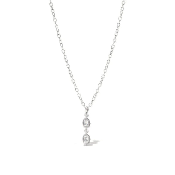 Wholesale Necklace Titanium Steel Geometric Pendant Electroplating O Word Chain For Women