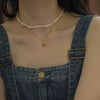 Wholesale Necklace Titanium Steel Geometric Three Dimensional Water Drop Style Gold Plated