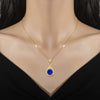 Wholesale Necklace Titanium Steel Geometric Water Drops Full Diamond Style For Female And Male
