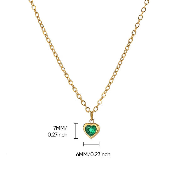 Wholesale Necklace Titanium Steel Heart Shape 18K Gold Plated For Women