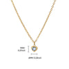 Wholesale Necklace Titanium Steel Heart Shape 18K Gold Plated For Women