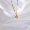 Wholesale Necklace Titanium Steel Heart Shape 18K Gold Plated For Women