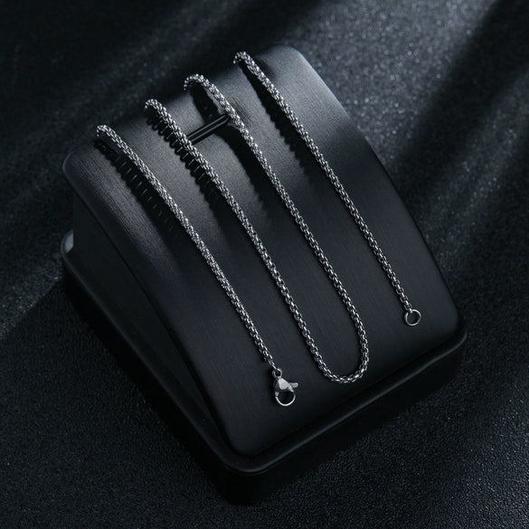 Wholesale Necklace Titanium Steel Hollow Military Plate With Letters Numbers Text Pattern Polishing