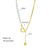 Wholesale Necklace Titanium Steel Irregular Pearl Geometric Design Electroplating For Women