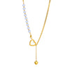 Wholesale Necklace Titanium Steel Irregular Pearl Geometric Design Electroplating For Women