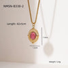 Wholesale Necklace Titanium Steel 18K Gold Electroplated Geometric Pendant For Women