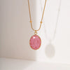 Wholesale Necklace Titanium Steel 18K Gold Electroplated Geometric Pendant For Women