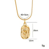 Wholesale Necklace Titanium Steel 18K Gold Plated Rose Flower Pendant Snake Bone Chain Unisex Retro Plant Flowers Style
