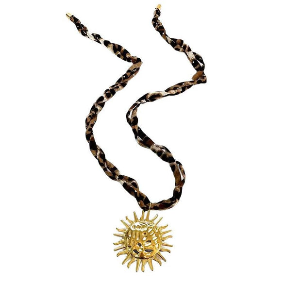 Wholesale Necklace Titanium Steel Leopard Print Animal Shape Pendant Electroplated