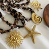 Wholesale Necklace Titanium Steel Leopard Print Animal Shape Pendant Electroplated