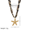 Wholesale Necklace Titanium Steel Leopard Print Animal Shape Pendant Electroplated