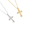 Wholesale Necklace Titanium Steel Mixed Gem Inlay Geometric Electroplating Ochain
