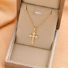 Wholesale Necklace Titanium Steel Mixed Gem Inlay Geometric Electroplating Ochain