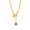 Wholesale Necklace Titanium Steel Oval Tassel Pendant Geometric Electroplating For Women