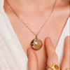 Wholesale Necklace Titanium Steel Retro Threedimensional Painted Round Halfface Pendant Electroplating