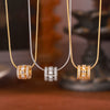 Wholesale Necklace 316L Stainless Steel Snake Bone Chain Copper Pendant Geometric Design Electroplated