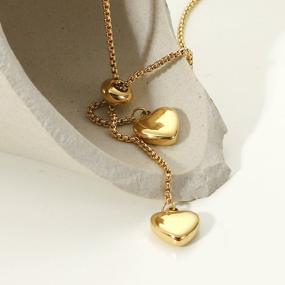 Wholesale Necklace Titanium Steel Snake Bone Chain Geometric Pendant Electroplating Unisex