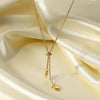 Wholesale Necklace Titanium Steel Snake Bone Chain Geometric Pendant Electroplating Unisex