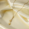 Wholesale Necklace Titanium Steel Snake Bone Chain Geometric Pendant Electroplating Unisex