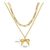 Wholesale Necklace Titanium Steel Stainless Steel Bow Tie Electroplating For Women