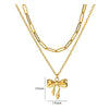 Wholesale Necklace Titanium Steel Stainless Steel Bow Tie Electroplating For Women