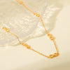 Wholesale Necklace Titanium Steel Stainless Steel Geometric Letter Number Text 18K Gold Plated Electroplated For Women