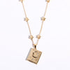 Wholesale Necklace Titanium Steel Stainless Steel Geometric Open Star Moon Lock Electroplating For Women